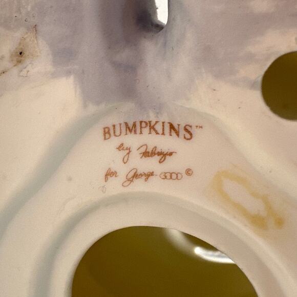 Bumpkins Scarecrow Coin Piggy Bank Vintage 6" Patchwork - Picture 10 of 10